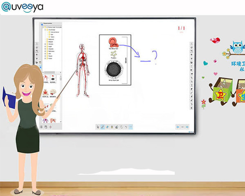 قاعة الدراسة Multi Touch السبورة البيضاء التفاعلية الرقمية الأشعة تحت الحمراء مع جهاز عرض